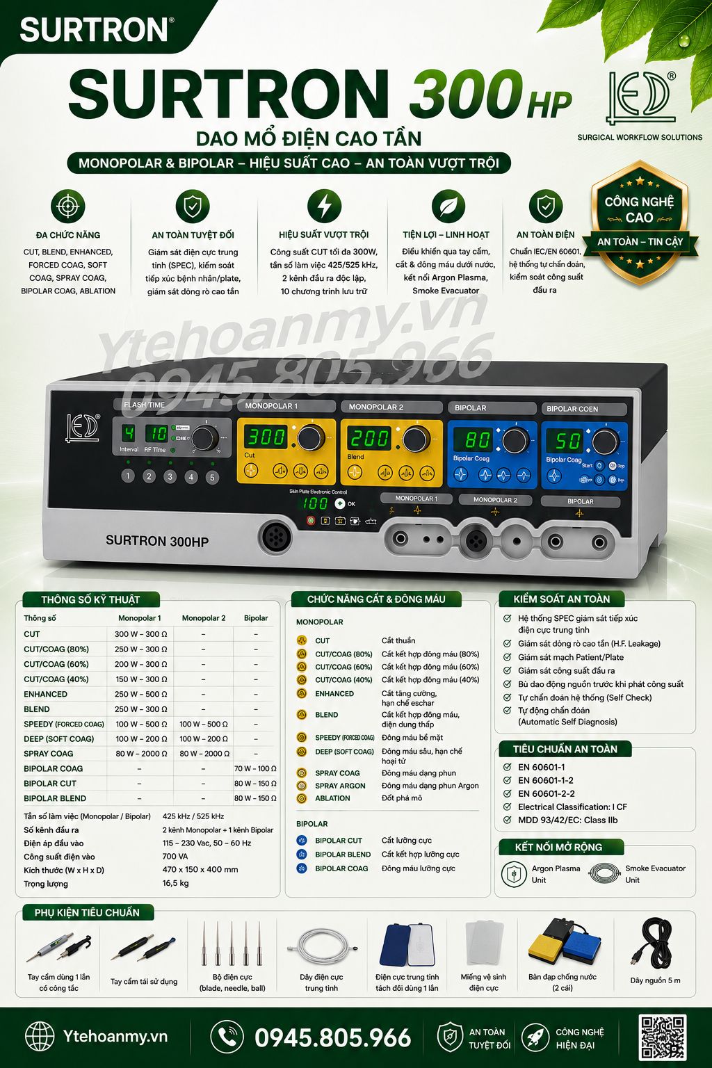 Dao mổ điện cao tần Surtron 300 HP